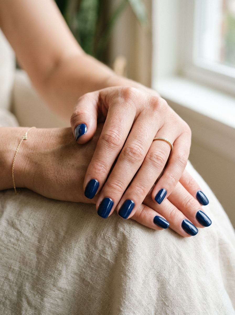 Navy Blue Nagel Farbe